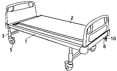 Assistant moveable nursing bed used in emergency department