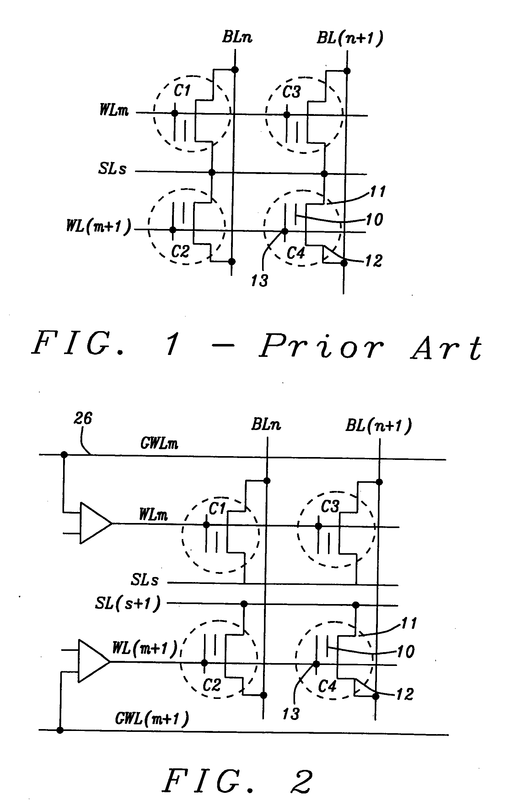 Floating gate memory with split-gate read transistor and split gate program transistor memory cells and method for making the same