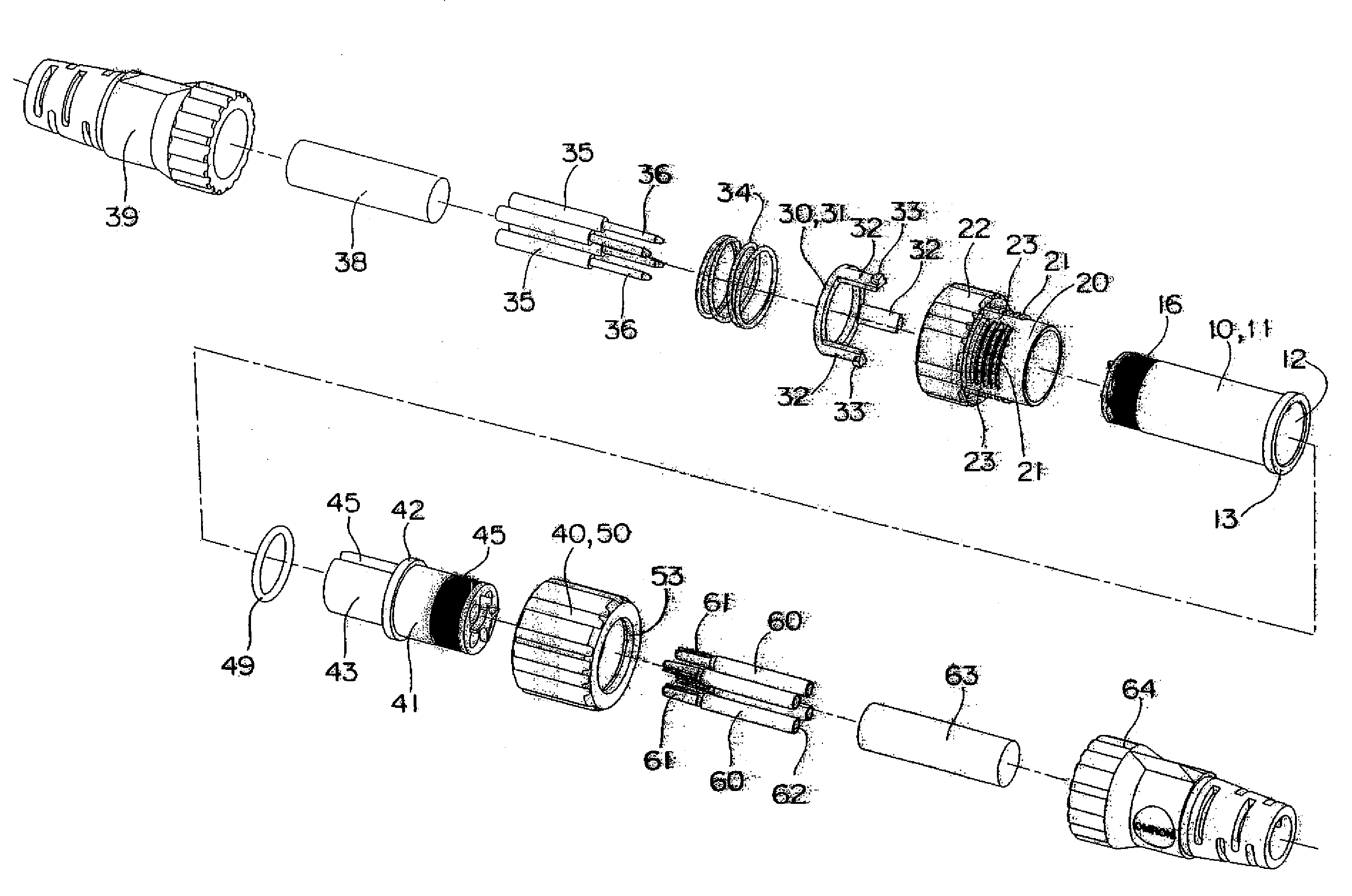 Connector for serving both screw type and bayonet type connectors