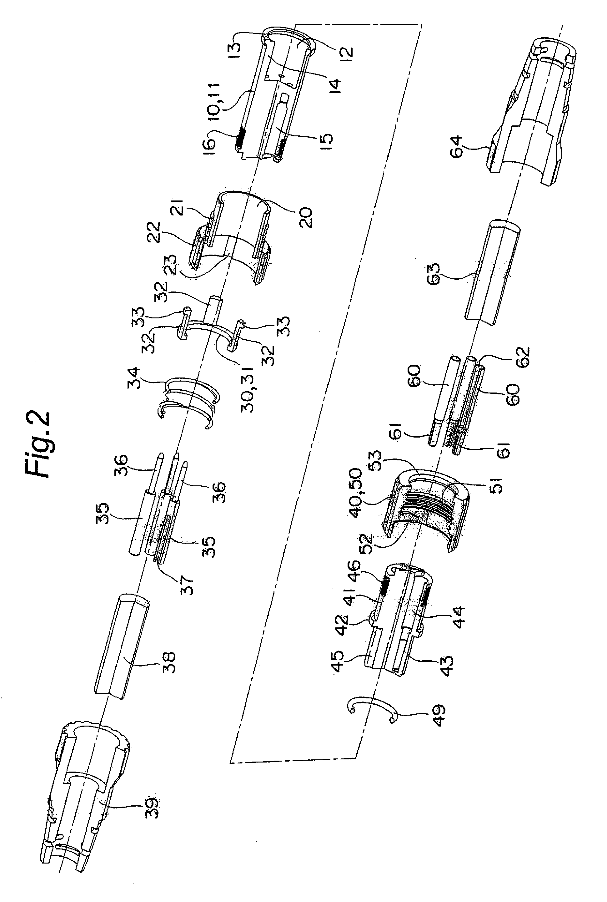 Connector for serving both screw type and bayonet type connectors