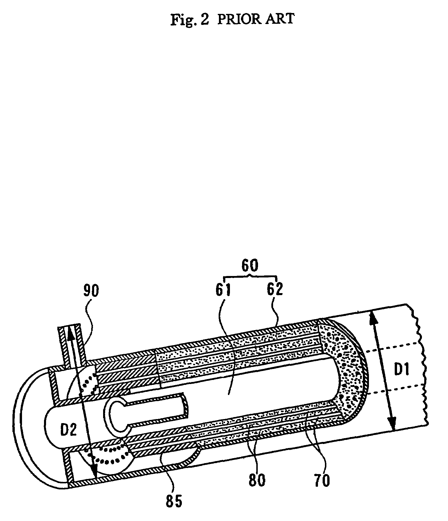 Vacuum-insulated pipe