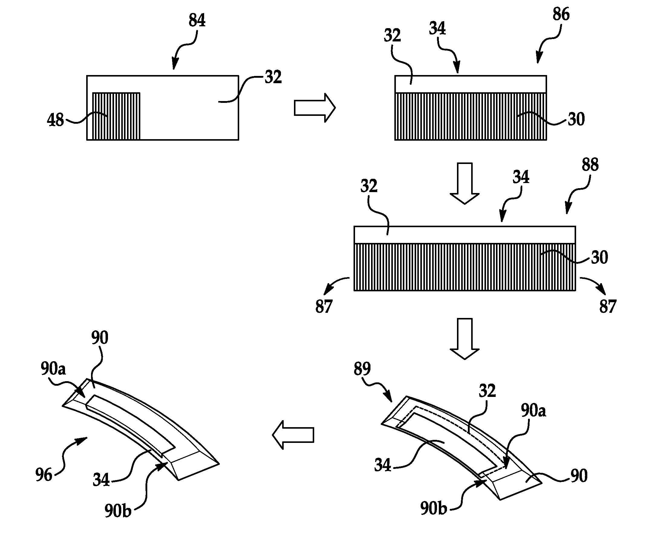 Method of Fabricating a Curved Composite Structure Using Composite Prepreg Tape