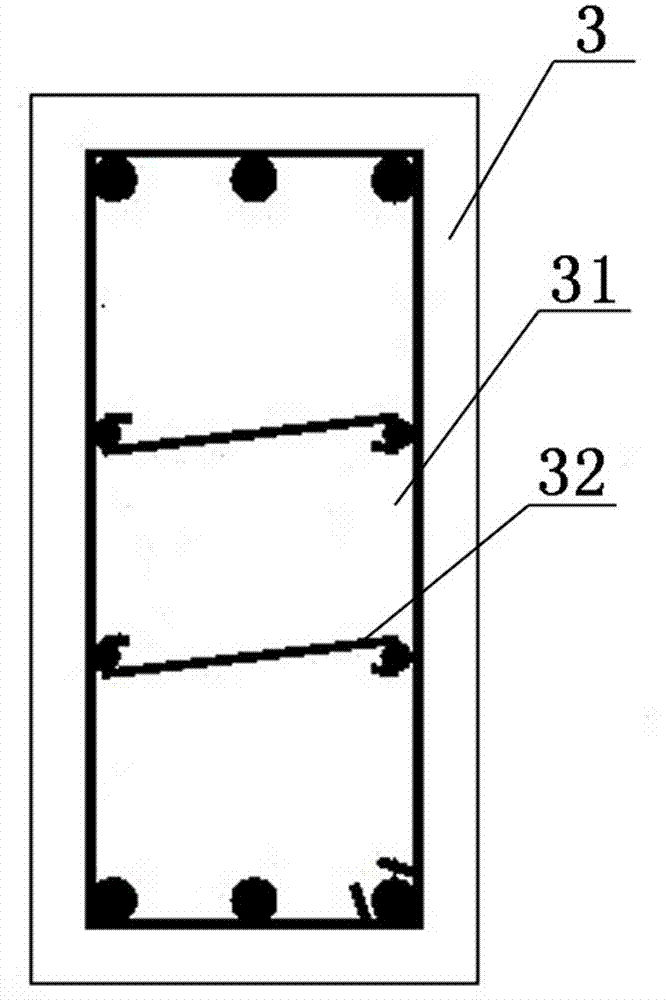 Anchor rod gravity retaining wall for high slope support and manufacturing method