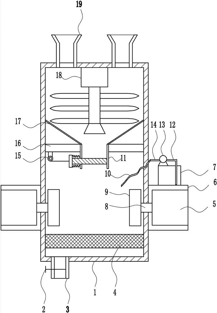 Pulping device for papermaking factory