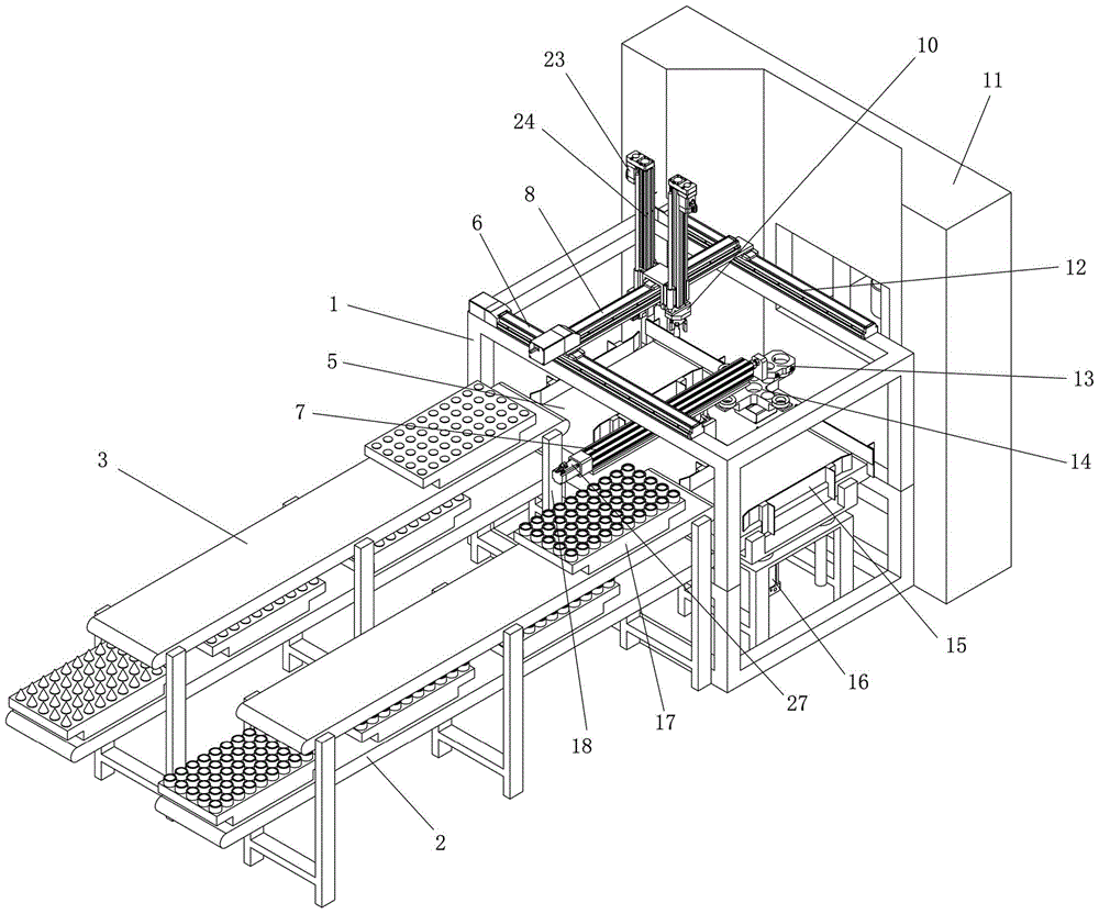 A method for realizing automatic press-fitting of perforating charges