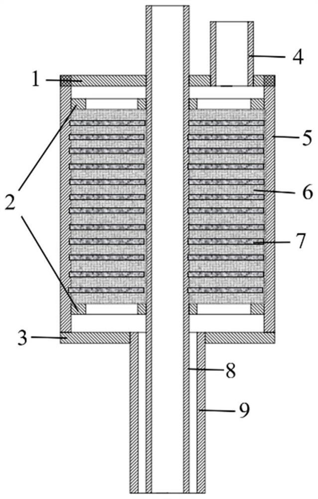 Composite low-temperature negative-pressure dividing wall type heat exchanger for refrigerating machine in extremely low-temperature area