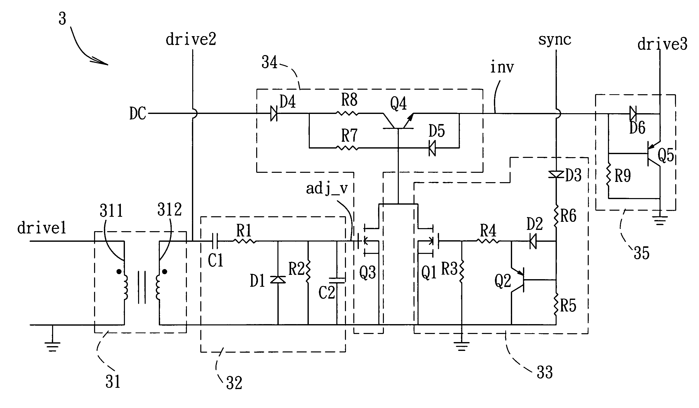 Driving circuit and a power converter incorporating the same