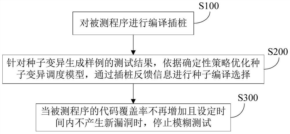 Fuzzy testing method and tool based on deterministic strategy and coverage guidance