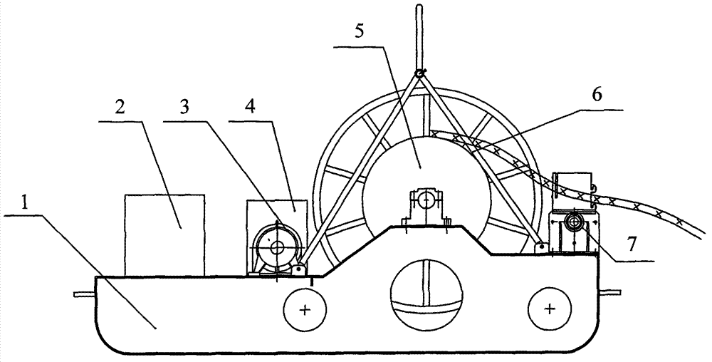 Electric shovel cable collecting vehicle