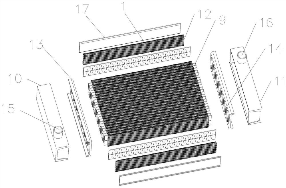 Oil cooler formed by staggered dotting oil cooler pipes