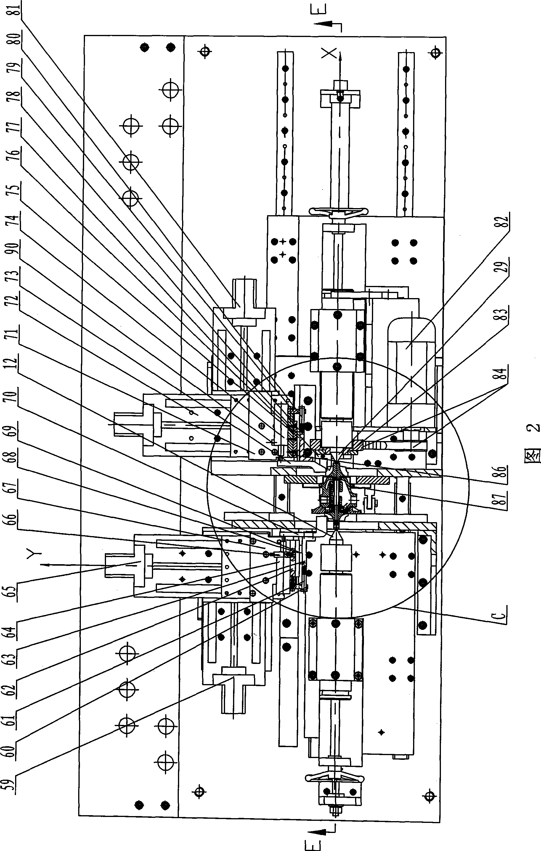 Core rotor assembly dimension measuring device for turbo-charger