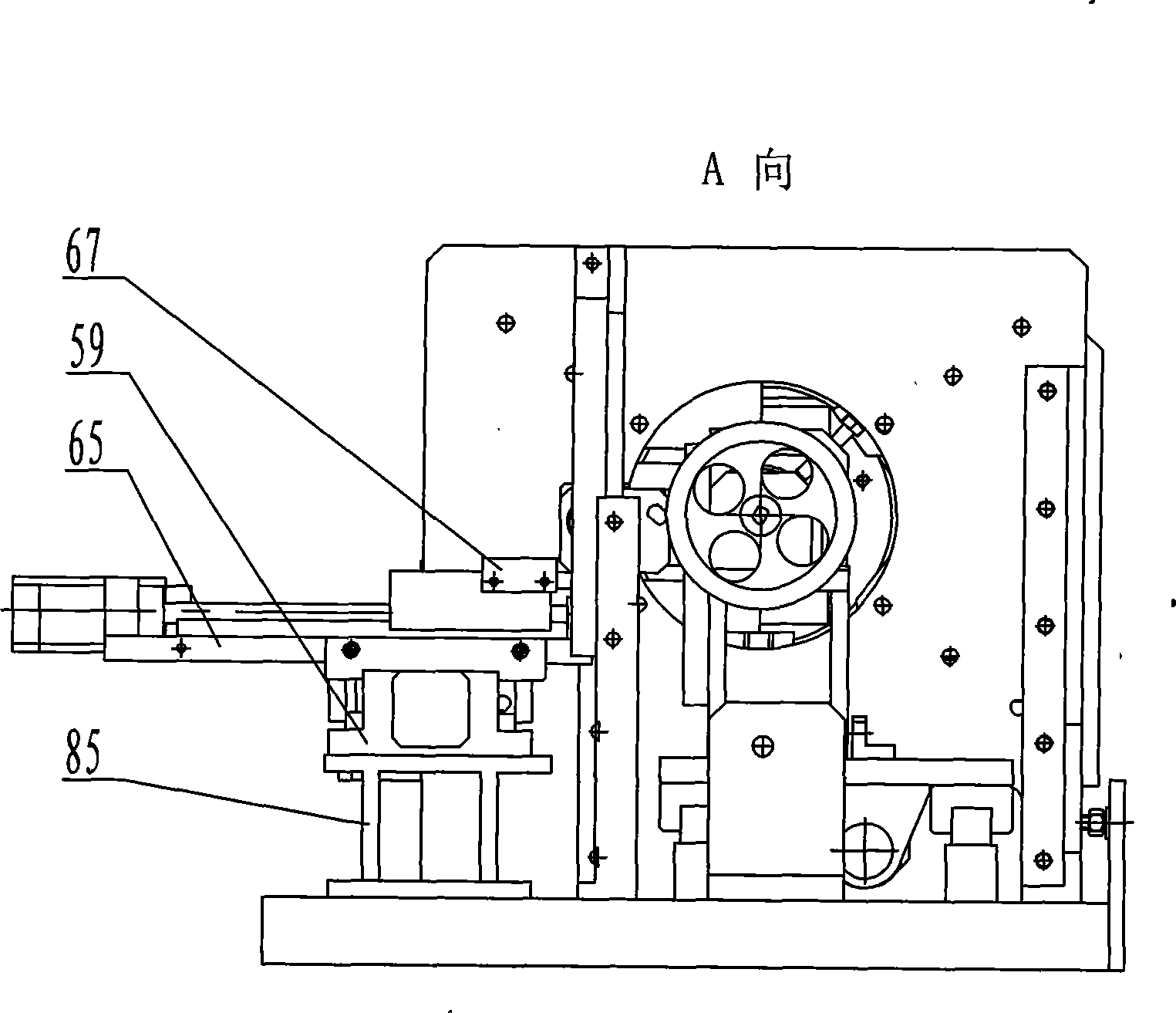 Core rotor assembly dimension measuring device for turbo-charger