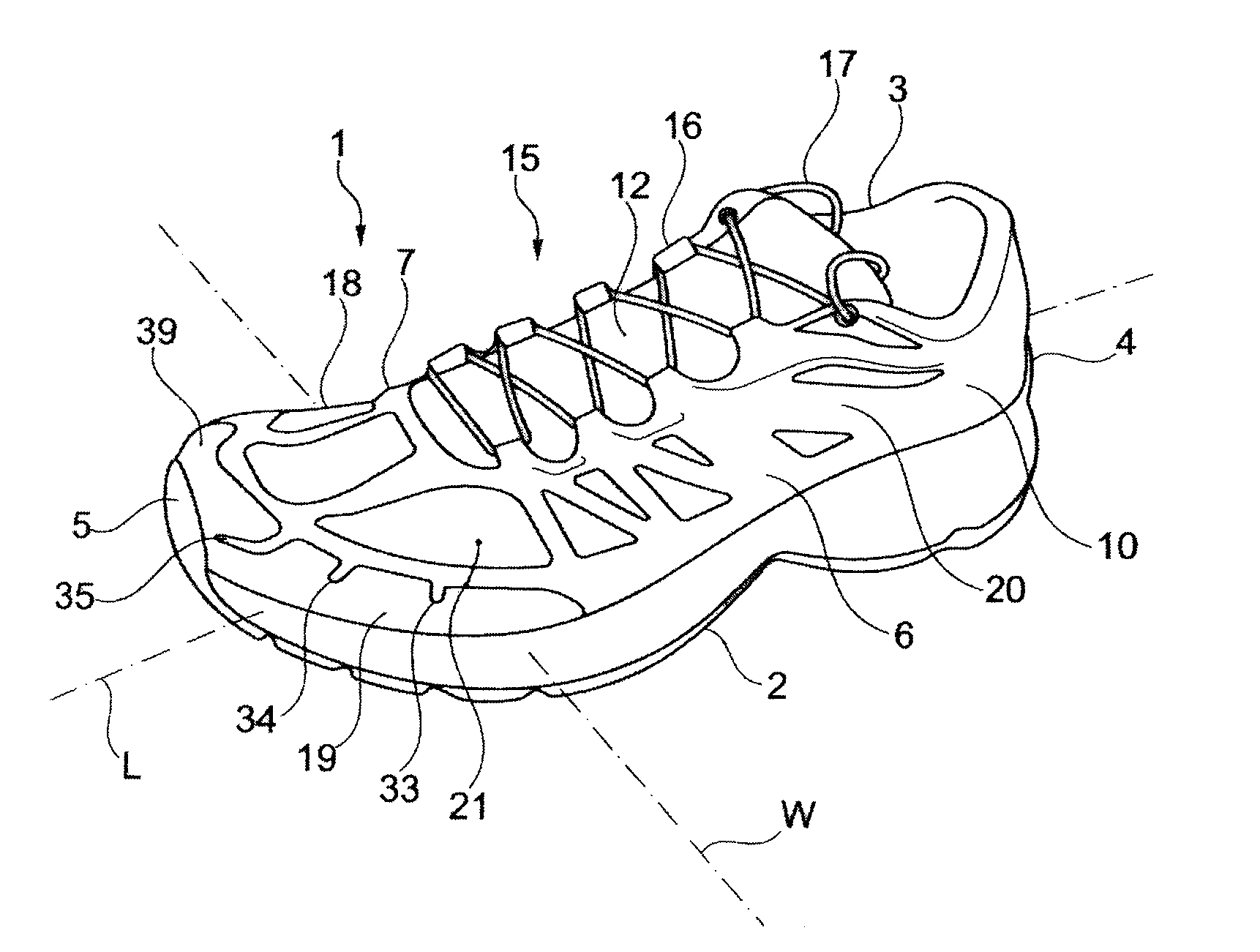Shoe with improved structure