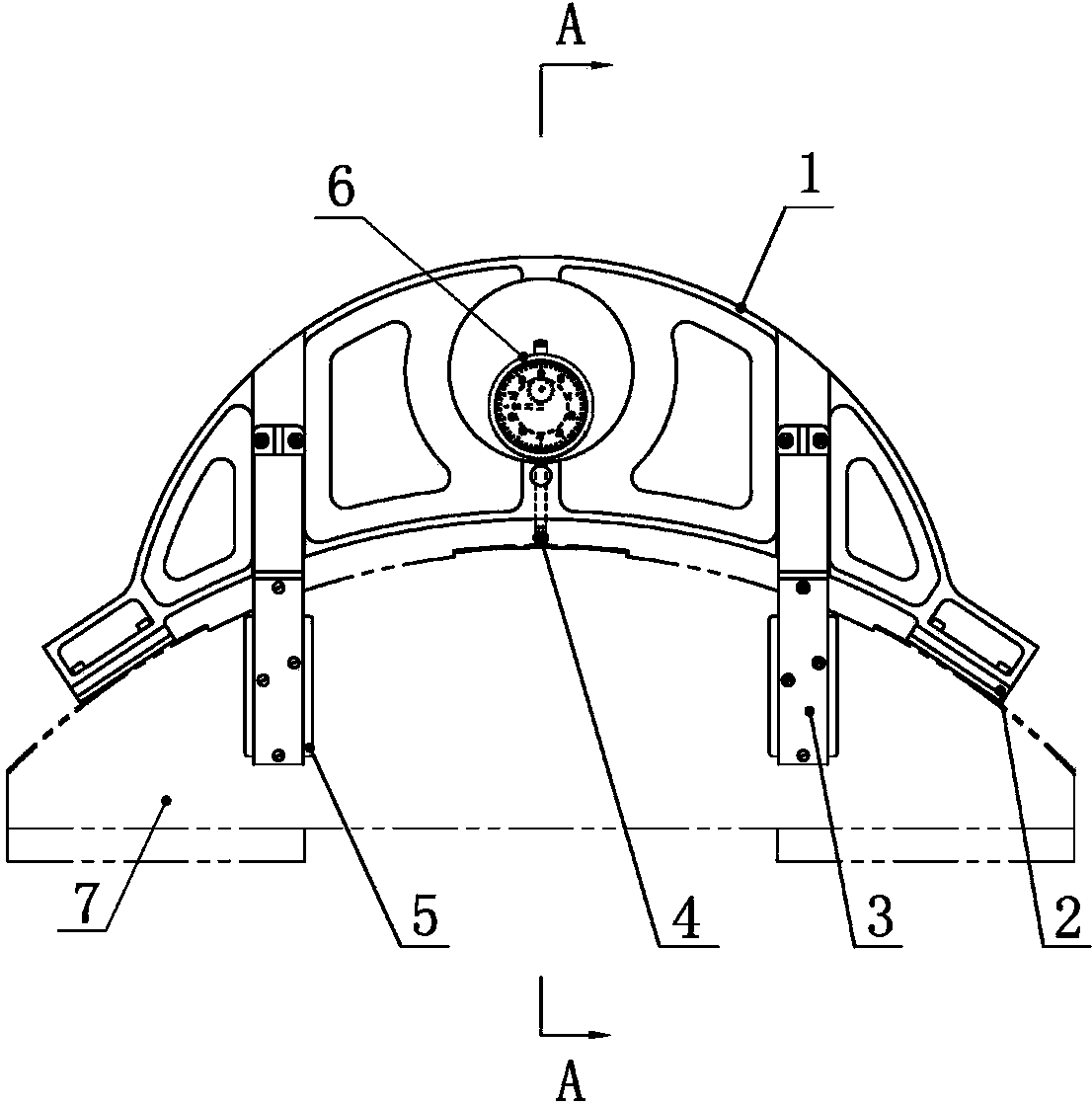 Locomotive wheel diameter measuring instrument