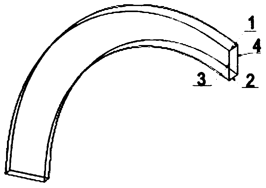 Manufacturing method of large-section small-radius hyperbolic box beam