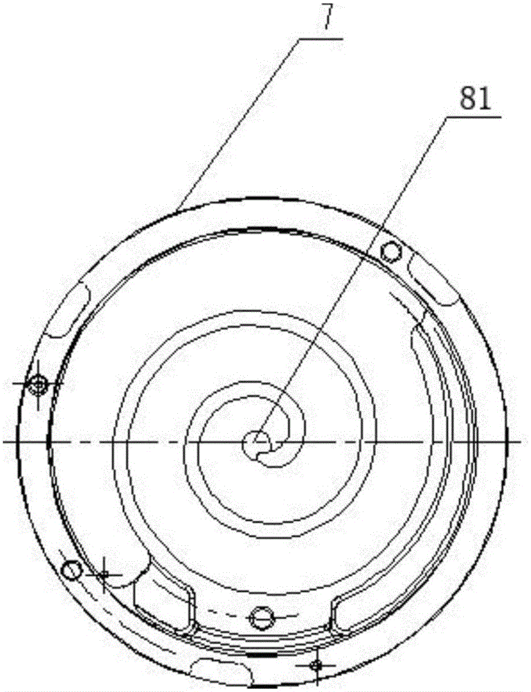 Scroll plate component and scroll compressor comprising same