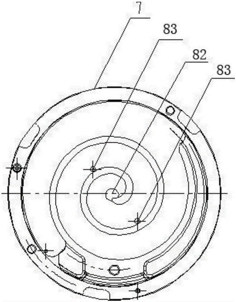 Scroll plate component and scroll compressor comprising same