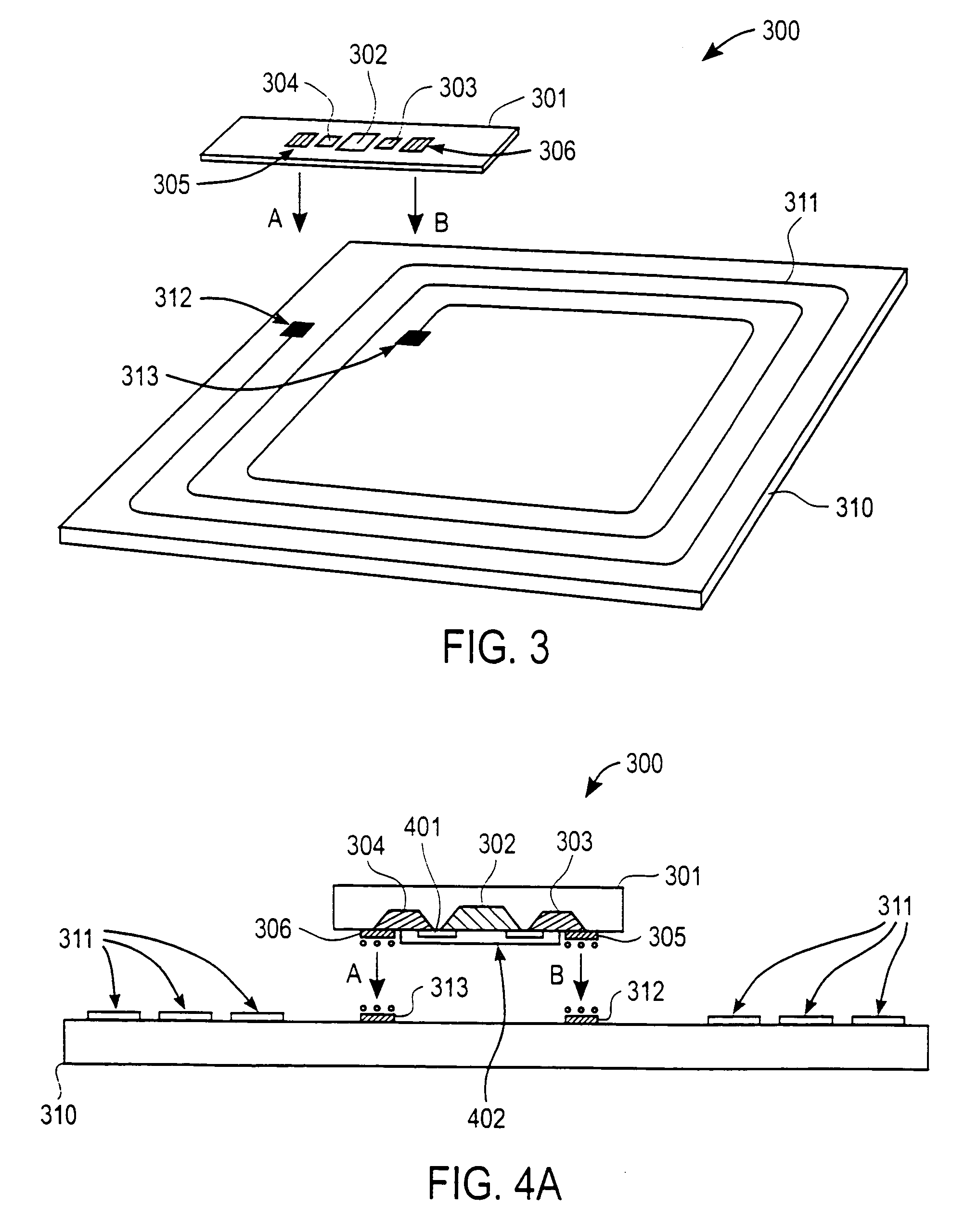 Electronic devices with small functional elements supported on a carrier