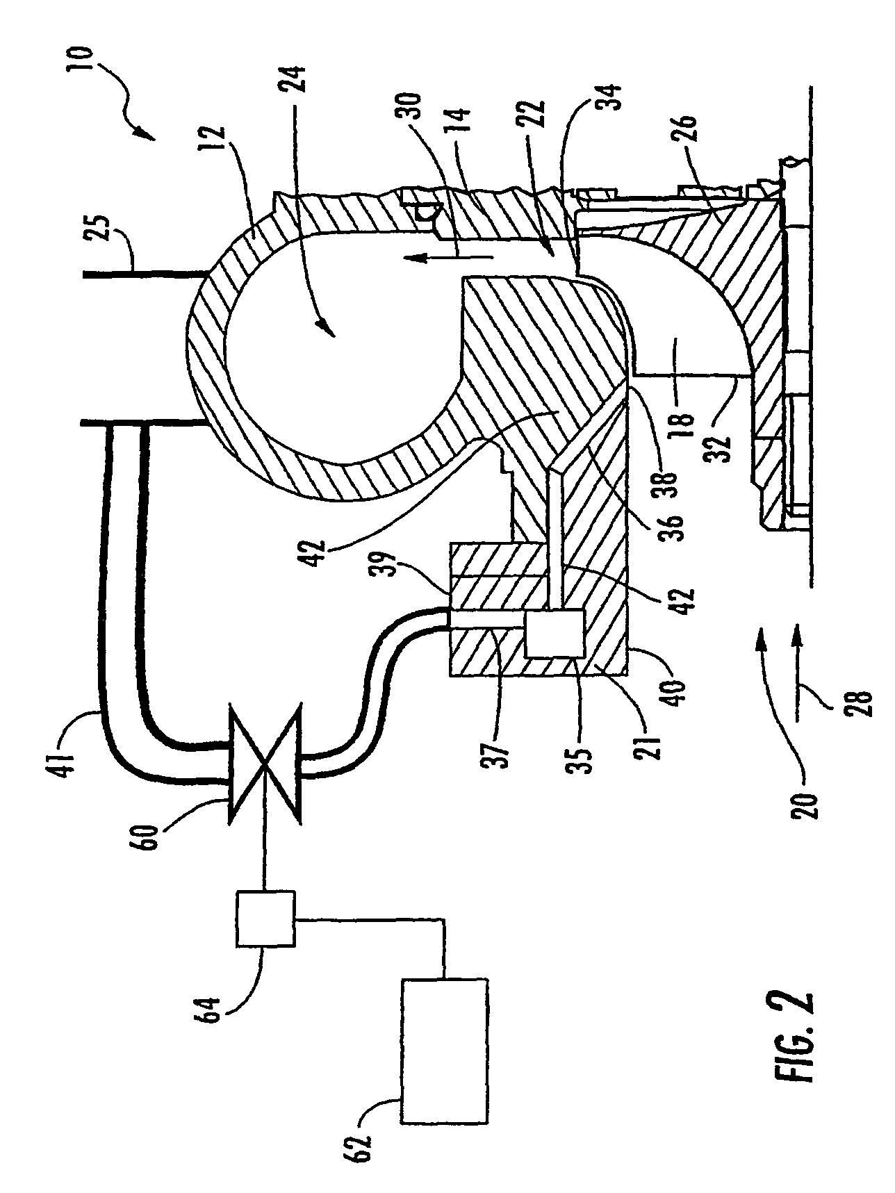 Compressor with controllable recirculation and method therefor