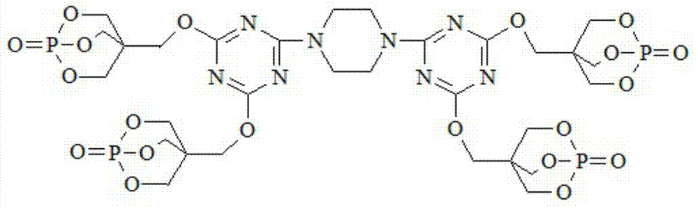 A cage-like phosphate containing triazine ring structure and preparation method thereof