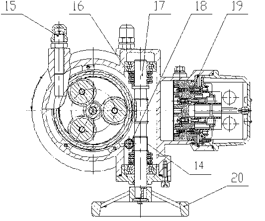 Electric angular-travel actuator