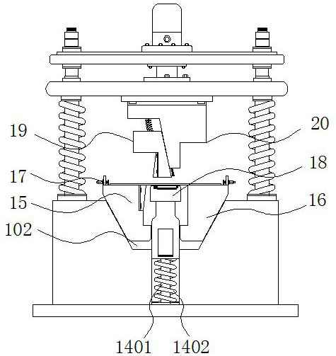 Sheet metal multi-bending machining device capable of detecting bending angle