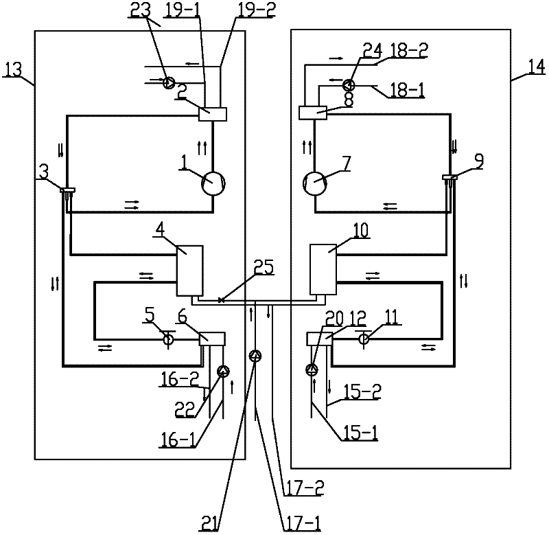 Full heat recovery capillary radiation water source heat pump unit