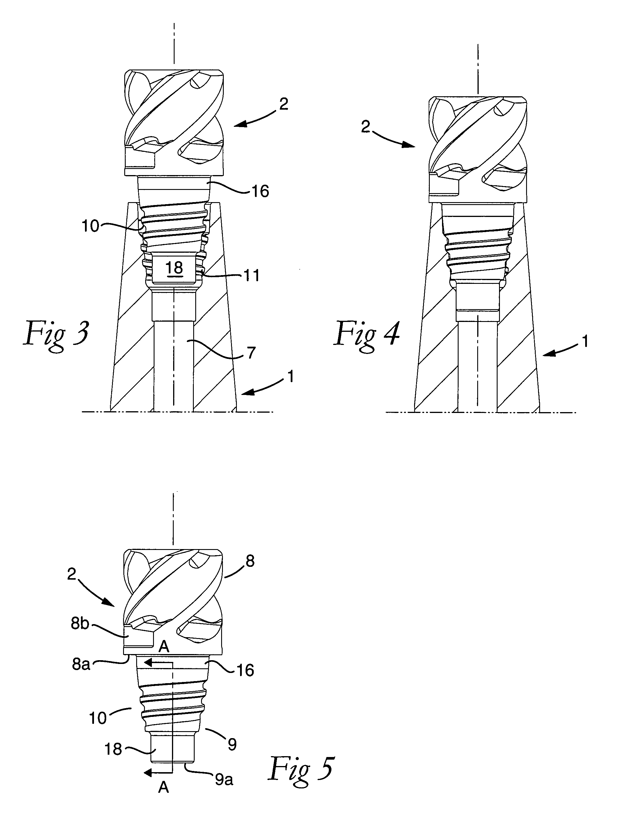Tool for chip removing machining as well as a part and threaded joint therefor