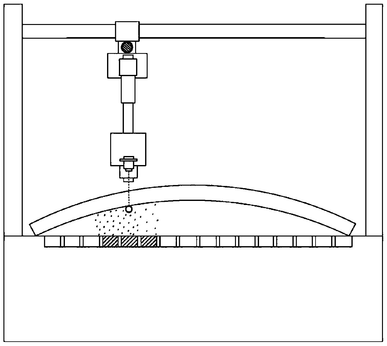 Laser engraving device and engraving method of curved glass