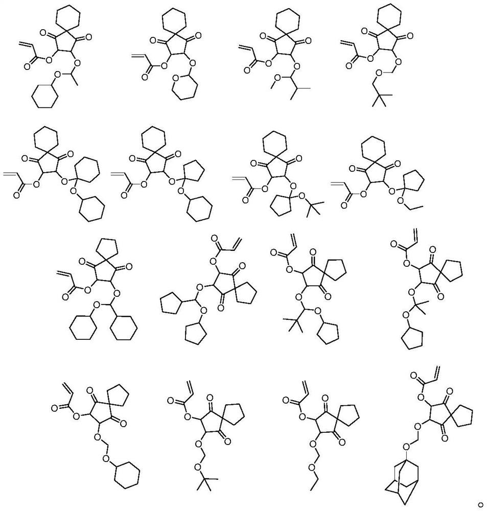 Photosensitive photoresist resin monomer containing polycyclic beta-ketone structure and synthesis method thereof