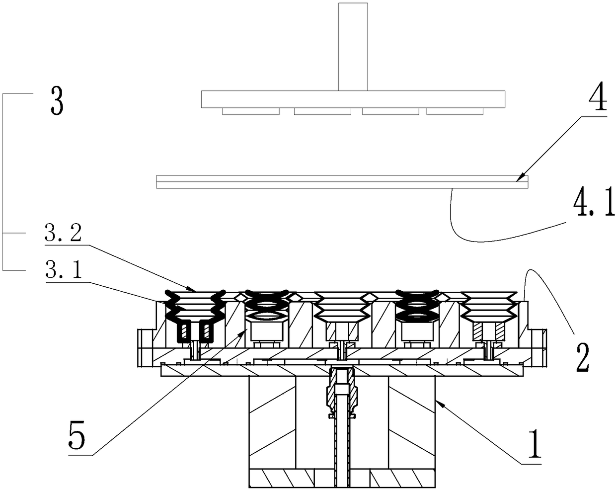 Workbench for de-bonding bonded sheet product and clamping method