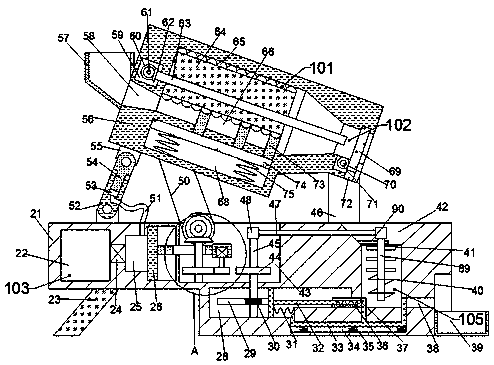 Machine-made bamboo charcoal processing device