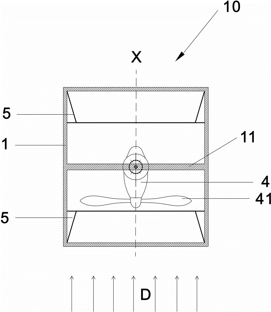 Sea energy power generation device and built-in module thereof