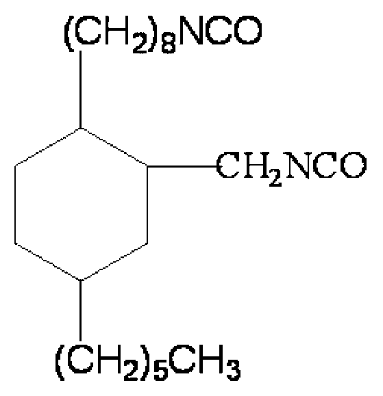 Preparation method and application of C23-38 cycloaliphatic diisocyanate