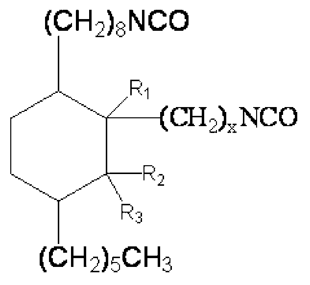 Preparation method and application of C23-38 cycloaliphatic diisocyanate