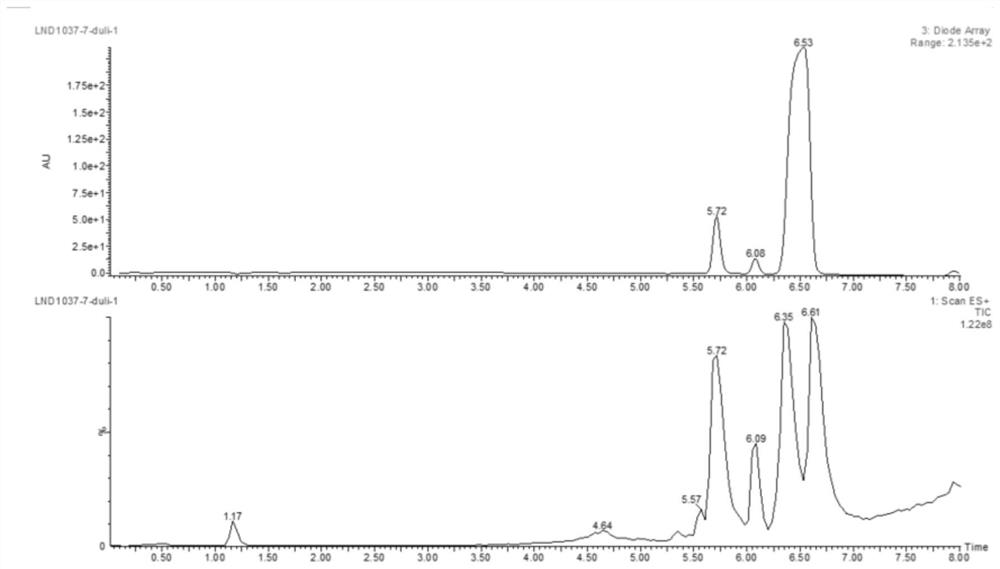 Synthesis method of double-arm intermediate LND1037 for antibody coupling medicine