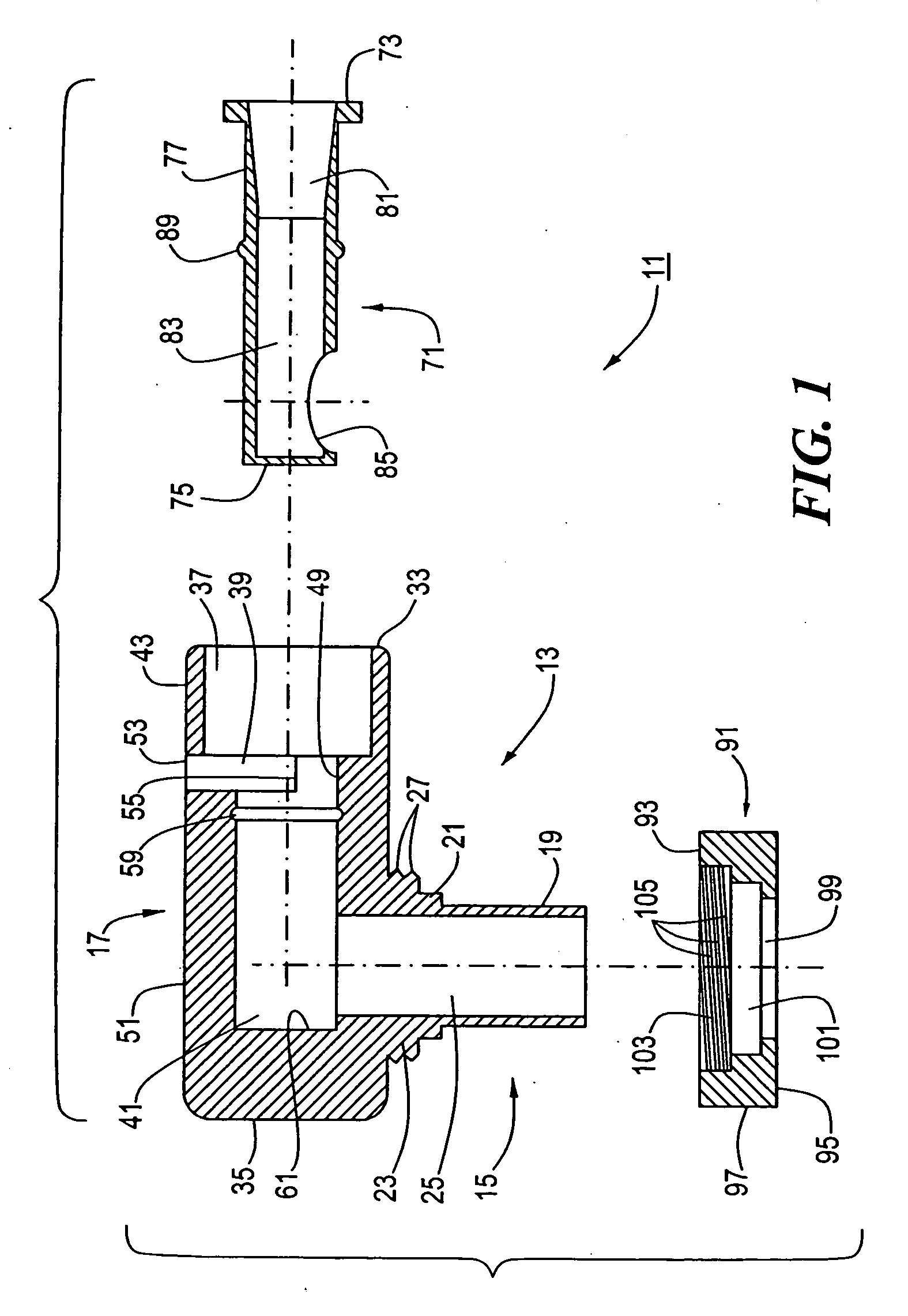 Low profile adaptor for use with a medical catheter