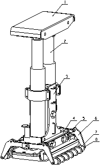 An all-round walking advanced hydraulic support