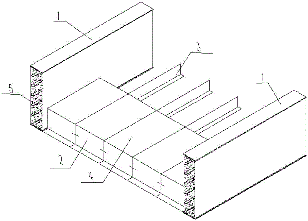 Steel box concrete slot type girder bridge