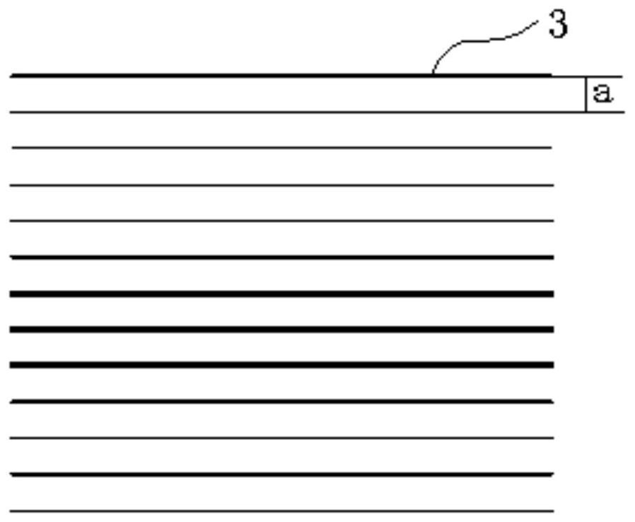 Battery piece with non-uniformly distributed grid lines