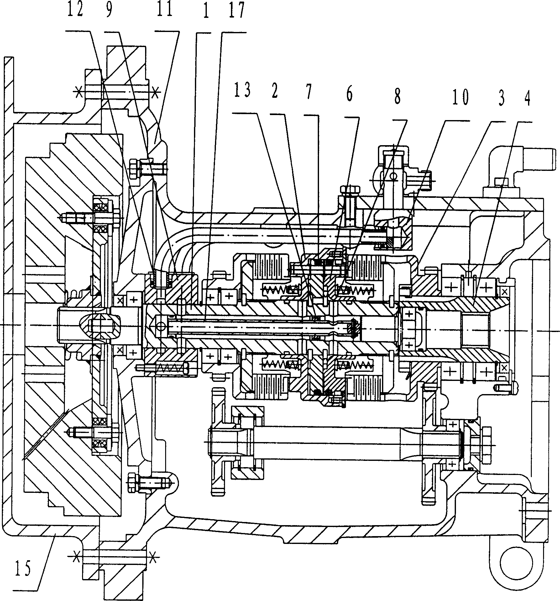 Hydraulic commutation clutch and multifunctional tractor employing the same