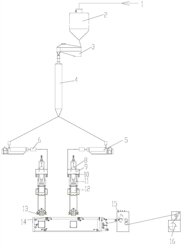 Spinneret, equipment and method for manufacturing high grammage spunbonded hot-rolled nonwoven fabric