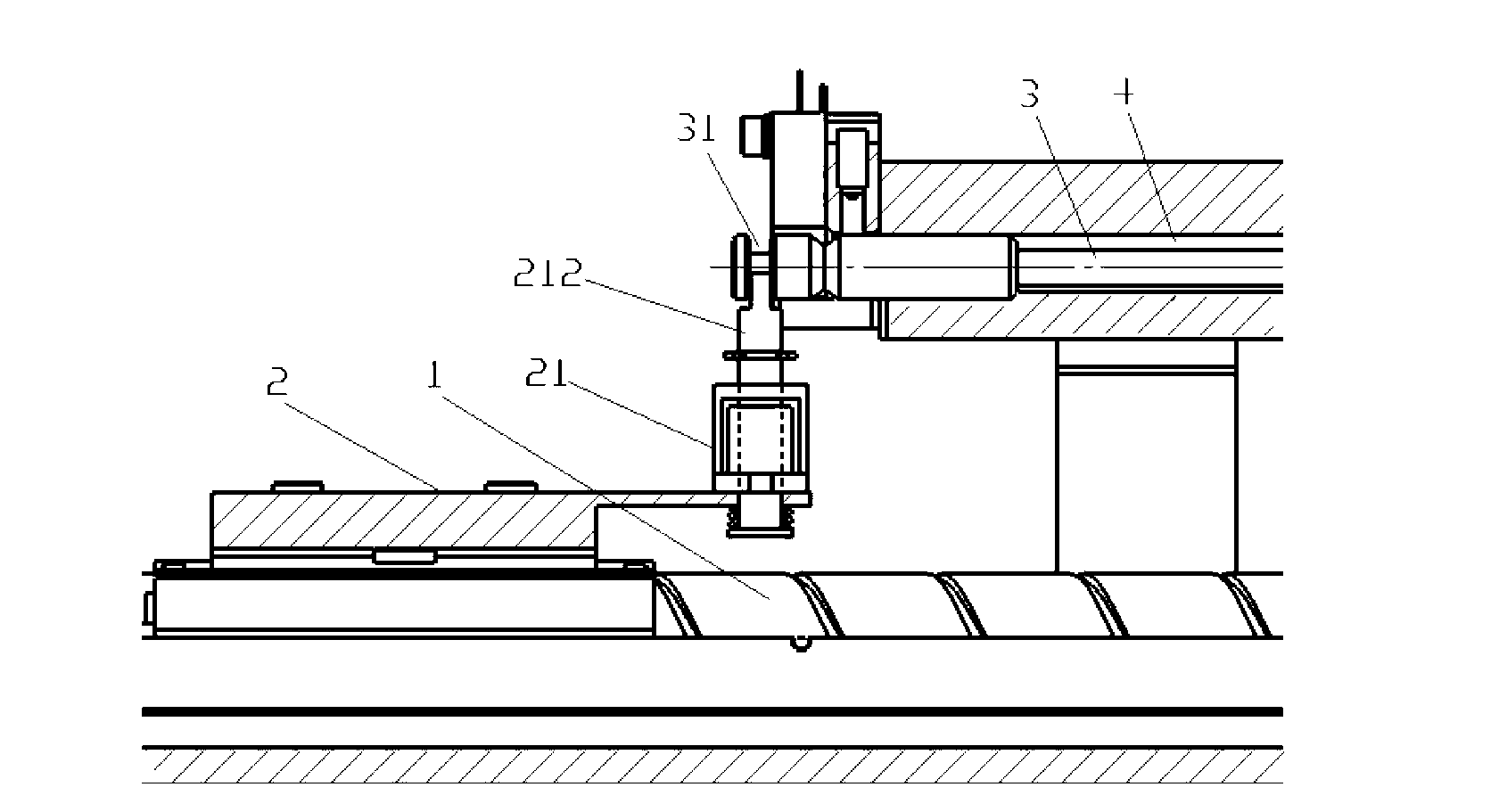 Scanning device of medical detector and automatic assembling and disassembling device for medical rod source
