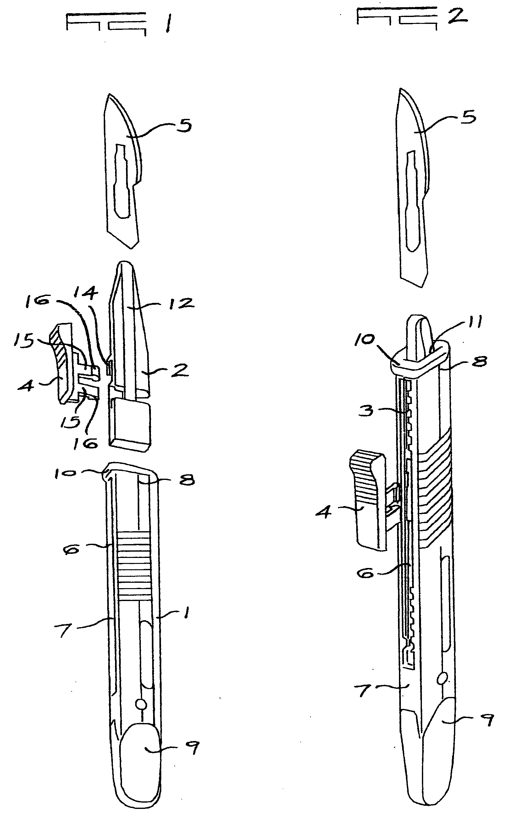 Disposable scalpel with retractable blade