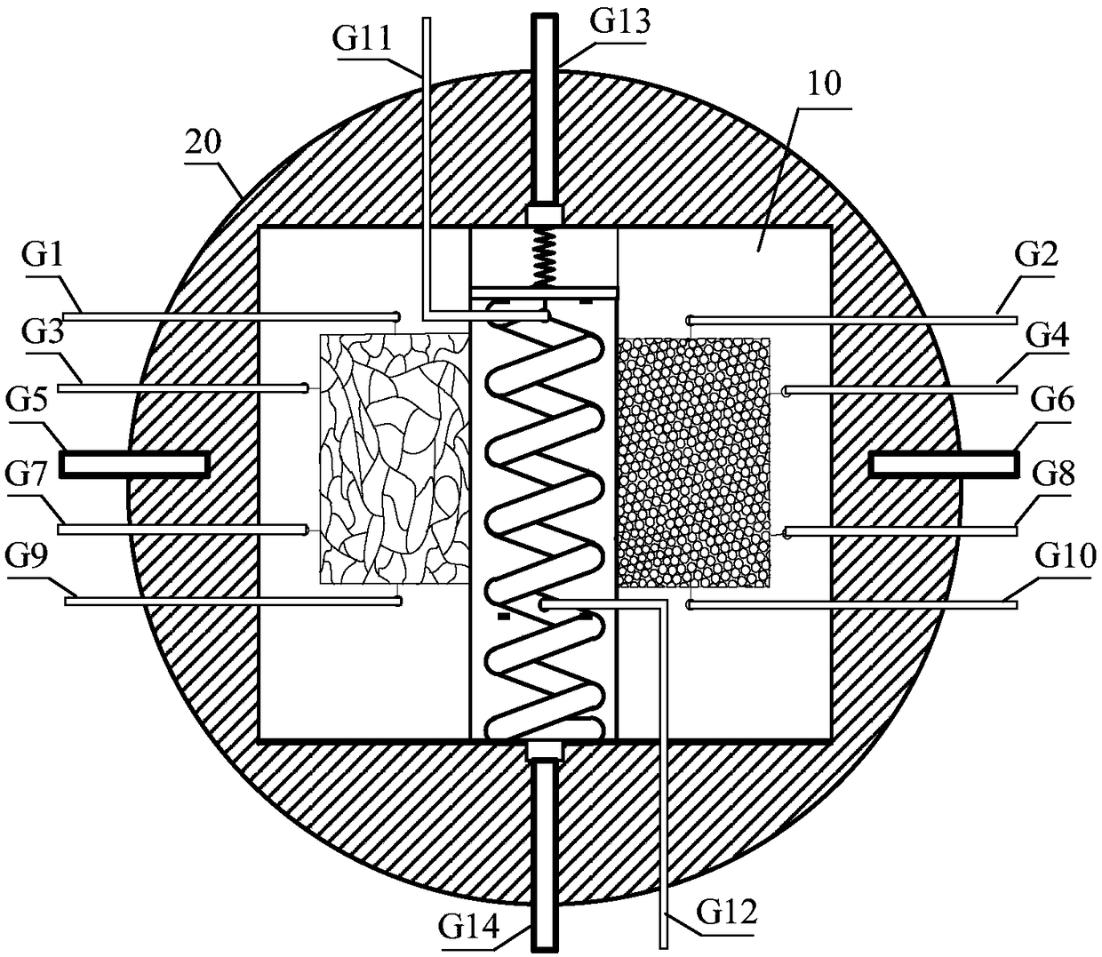 Microscopic simulation device for natural gas hydrate drilling and production