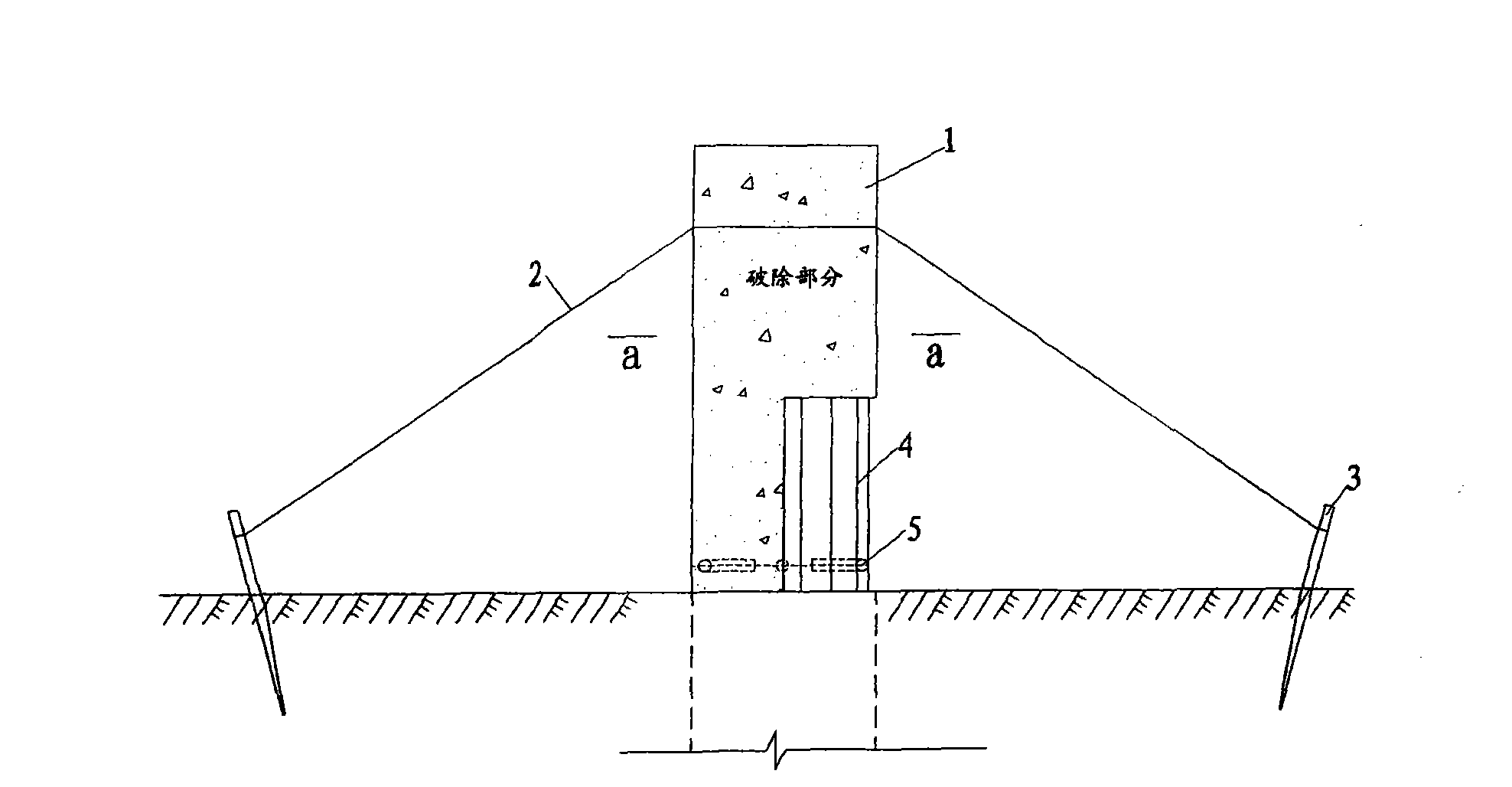 Method for demolishing ultra high cast-in-place pile head