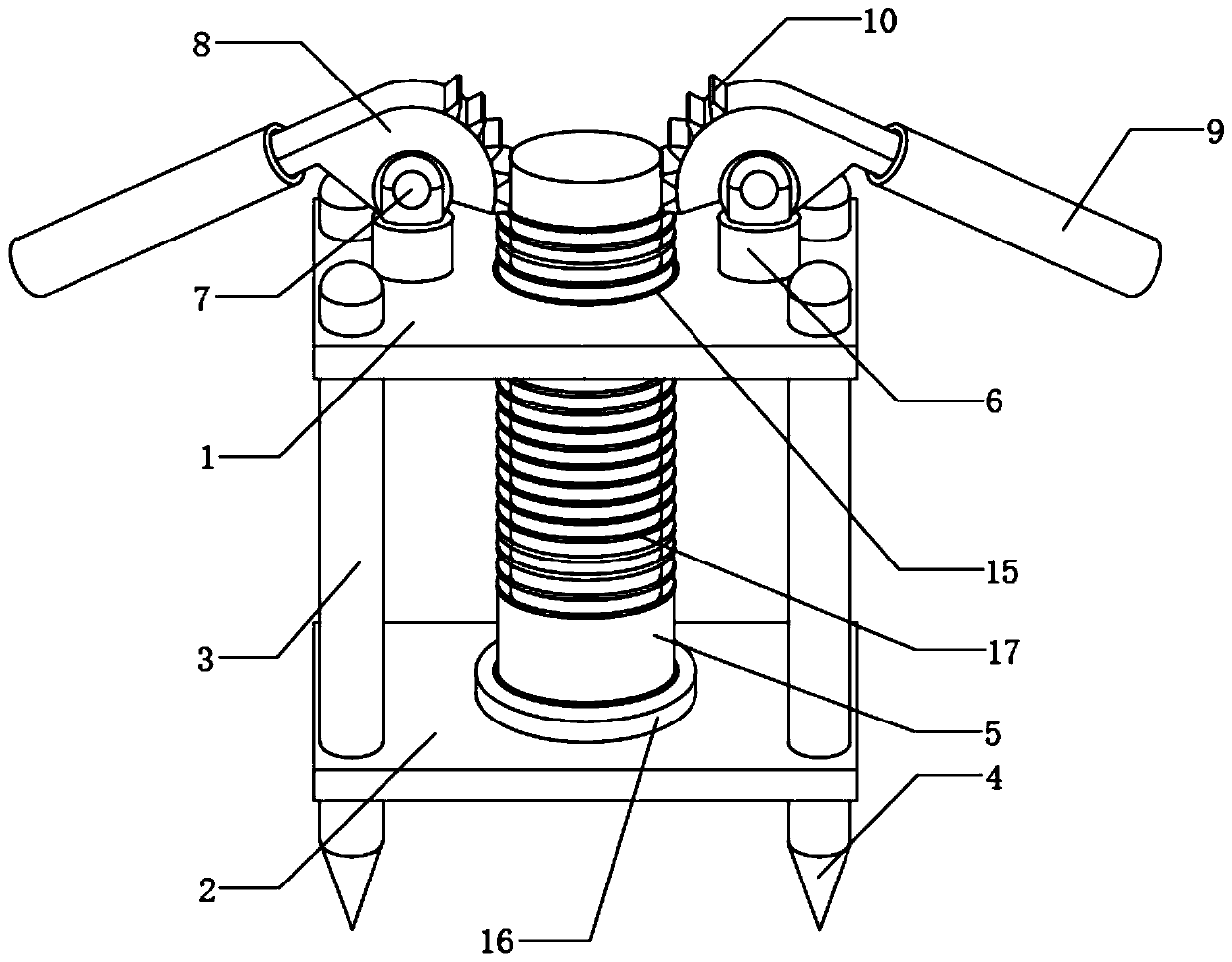 Ground anchor detachment device for electrical power engineering