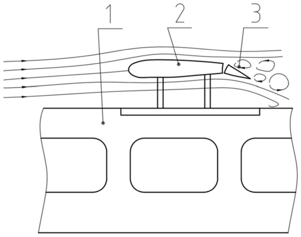 Active control airfoil device and system of maglev train