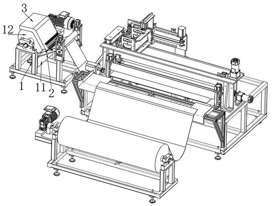 Cloth rolling device for producing sweat-releasing blended fabric