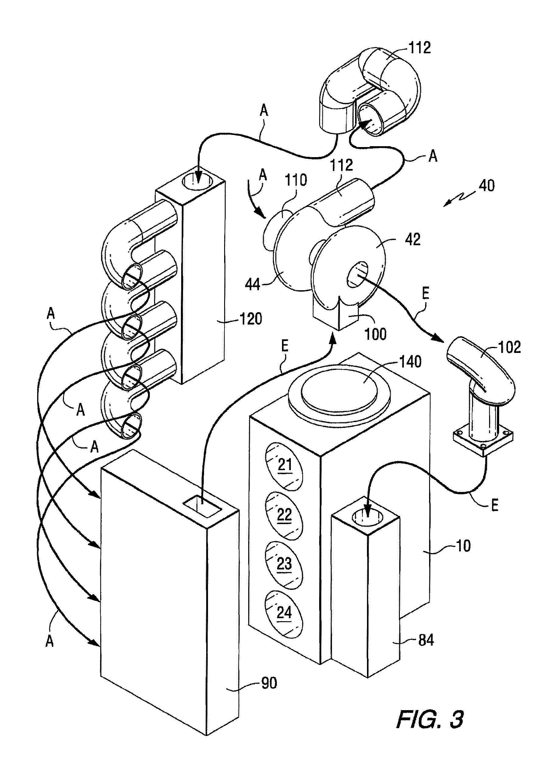 Turbocharger configuration for an outboard motor